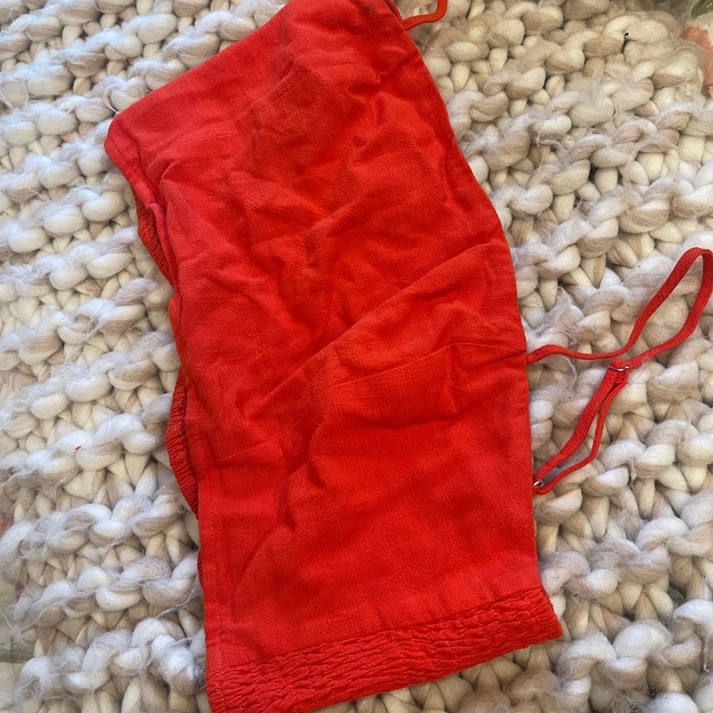 Red orange crop top